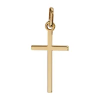 pendentif croix en plaqué or lisse et plate petit modèle