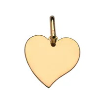 pendentif en plaqué or coeur à graver petit modèle - plaque fine