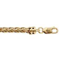 collier en plaqué or maille palmier - largeur 5mm et longueur 45cm