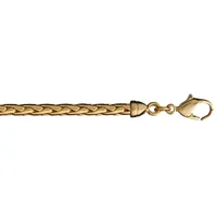 collier en plaqué or maille palmier - longueur 42cm