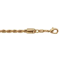 collier en plaqué or maille corde - longueur 50cm