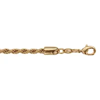 collier en plaqué or maille corde - longueur 60cm