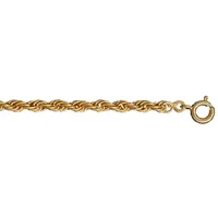 collier en plaqué or maille corde - longueur 70cm