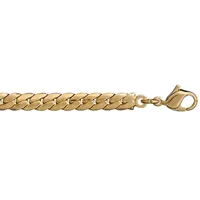 collier en plaqué or maille anglaise -  largeur 4mm et longueur 45cm