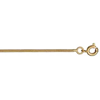 collier en plaqué or maille serpentine diamètre 1mm - longueur 45cm