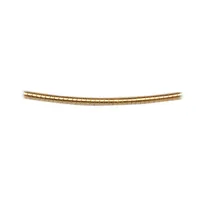 collier en plaqué or maille oméga ronde - largeur 1mm et longueur 42cm