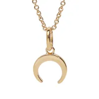 collier en plaqué or avec pendentif croissant de lune 40+4cm