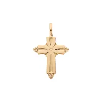 pendentif en plaqué or croix occitane perlé