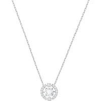 collier et pendentif swarovski  5286137 - collier et pendentif acier cristal argenté femme