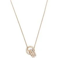 collier et pendentif swarovski bijoux 5419853 - acier doré rose cristaux swarovski femme