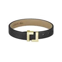 bracelet femme lacoste lura - 2040166 cuir doré, noir