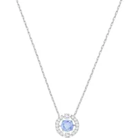 collier et pendentif swarovski  5279425 - collier et pendentif acier cristal bleu femme