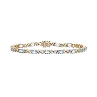 naava - bracelet - femme - or jaune (9 carats) 7 gr - diamant - topaze 5.97 cts