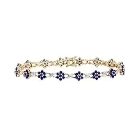 naava - bracelet - pbc2648 - femme - or jaune (9 carats) 7.3 gr - diamant - saphir 4.18 cts