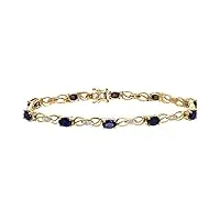 naava - bracelet - pbc1810 - femme - or jaune (9 carats) 7.4 gr - saphir - diamant 6.36 cts