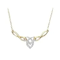 naava - collier - femme - or jaune (9 carats) 1.35 gr - diamant 0.02 cts