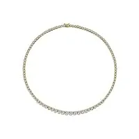 bling jewelry classic traditional bridal cubic zirconia graduated aaa cz round prong set statement tennis collier collier for women wedding prom 14k gold plated