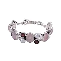 novica perle et rose bracelet à quartz, a spell of romance'