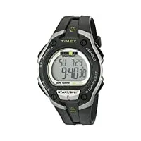 timex - homme - t5k412 - ironman running - quartz - digitale - chronomètre-alarme-rétro-eclairage - gris - noir - caoutchouc