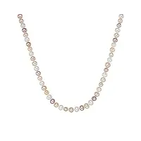 valero pearls collier de perles pour femme en 925/- argent sterling perle de culture d'eau douce env. 7,0-8,0 mm