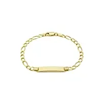 carissima gold - 1.29.0401 - bracelet mixte engravable - or jaune (9 cts) 3.7 gr