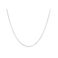 miore collier pour femmes chaîne maille gourmette en or blanc 9 carat / 375 or, bijou longueur 45 cm