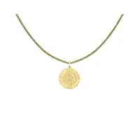 carissima gold - collier mixte - médaille saint christophe - 1.42.8675 - or jaune 9 cts 7.6 gr