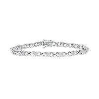 naava - pbc02559w - bracelet femme - or blanc 9 cts 8.1 gr - avec 48 diamants