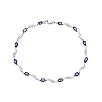 naava - pbc02772w/am - bracelet femme - or blanc 9 cts 4 gr - diamants