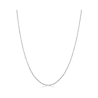 kooljewelry collier chaîne pendentif corde légère en platine 950 (0,9 mm, 18 pouces)
