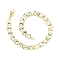 gioiapura bracelet pour femme collection or 750. bijou réalisé en or 18 carats jaune. dimensions : 19 cm et poids : 5,5 grammes environ. la référence est gp-s241463, 19 cm, or