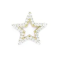 or jaune 14 carats pendentif étoile cz-dimensions : 20 x 21 mm-jewelryweb