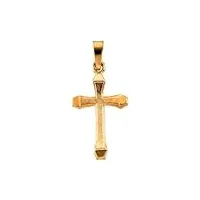 pendentif croix or jaune 14 carats avec design 17 x 11 mm – 16