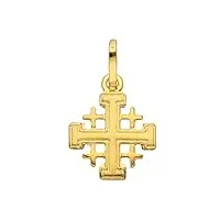 pendentif croix jérusalem en or jaune 585 14 carats