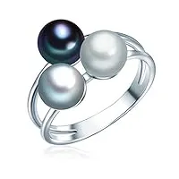 valero pearls - 6002009458 - bague femme - argent 925/1000 - perles d'eau douce - t 60