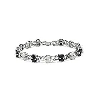 bijoux schmidt-sapphire black opal bracelet-30-925 rhodié gems