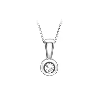carissima gold - collier - 5.44.5600 - femme - or blanc 375/1000 (9 cts) 1.6 gr - diamant - 46 cm