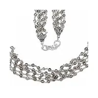 bijoux schmidt-gemstone collier/chaîne 330 labradorite perles-925-rhodié en argent sterling
