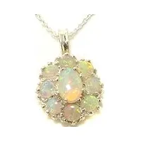 letsbuysilver pendentif femme de luxe argent 925/1000 – opale – parfait pour noël, anniversaire, anniversaire de mariage ou fêtes des mères