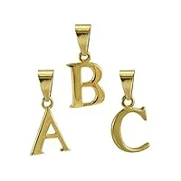 charm/pendentif lettres de l'alphabet en or jaune 9 carats - r