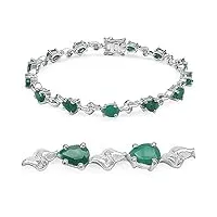 bijoux schmidt-elégant emeraude (emerald) bracelet-13-5 gemmes, 20 carats