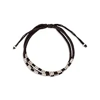 novica femme 'hill tribe trio' argent 0,950 accent bracelet perles