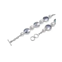 petits merveilles d'amour - bracelet femme - argent fin 925/1000 - nacre de perle