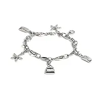 petits merveilles d'amour - bracelet femme - argent fin 925/1000 - domino, sac & etoile