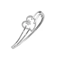 petits merveilles d'amour - bracelet femme - argent fin 925/1000 - oxyde de zirconium coeur