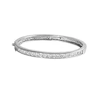 petits merveilles d'amour - bracelet manchette femme - argent fin 925/1000 - oxyde de zirconium