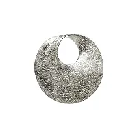 silbermoos pendentif disque rond cercle ouvert brossé argent sterling 925