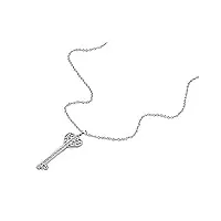 petits merveilles d'amour - collier femme - argent fin 925/1000 - oxyde de zirconium clé