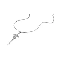 petits merveilles d'amour - collier femme - argent fin 925/1000 - oxyde de zirconium croix