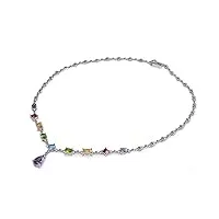 petits merveilles d'amour - collier femme - argent fin 925/1000 multicoloré - oxyde de zirconium